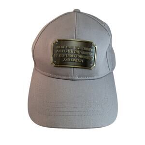 Disney Parks Grey Hat with Welcome Plate